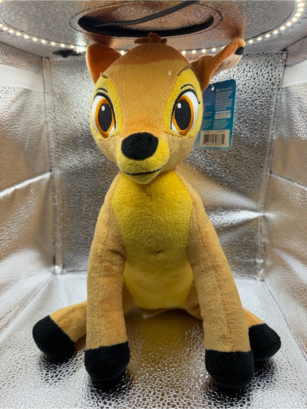 Nwt: Disney Bambi Plush Stuffed Animal Just Play Yellow Orange Fawn Sitting Toy